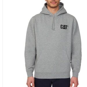 Caterpillar Cotton Gray Sweatshirt Hoodie with Logo S NEW Costco